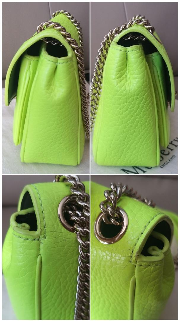 REDUCED Mulberry Darley Mini Shoulder Crossbody Bag Neon YellowGreen
