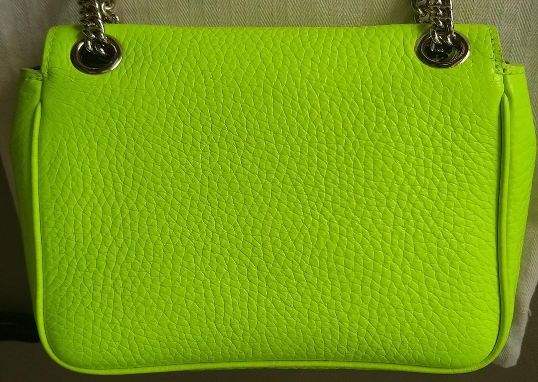REDUCED Mulberry Darley Mini Shoulder Crossbody Bag Neon YellowGreen