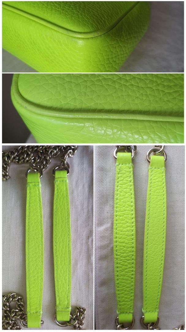 REDUCED Mulberry Darley Mini Shoulder Crossbody Bag Neon YellowGreen