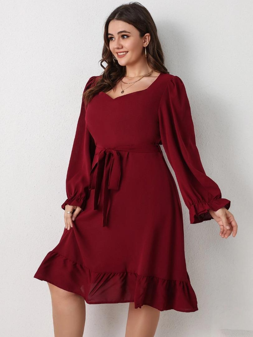 Maroon dress shein top