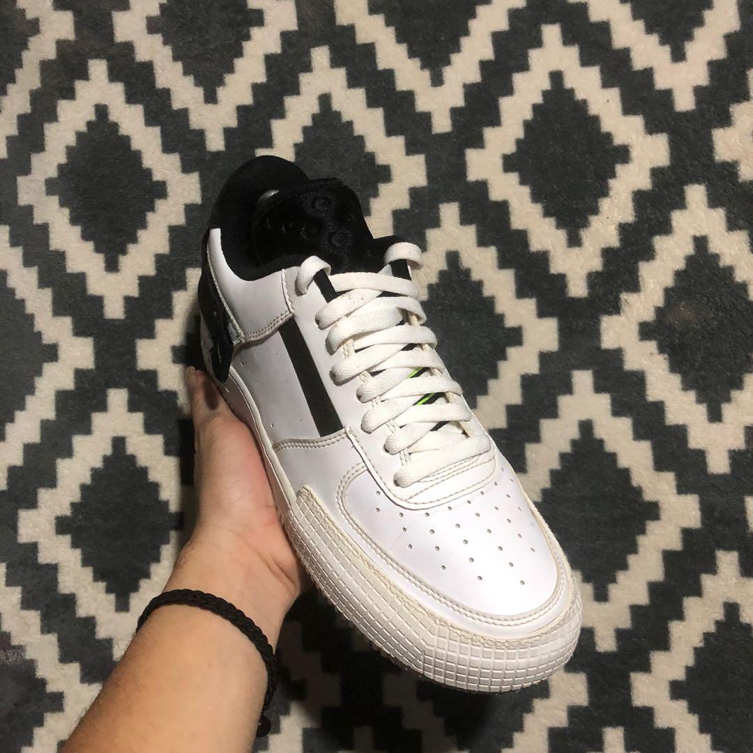 Nike Air force 1 Type black volt, Men's Fashion, Sneakers on Carousell