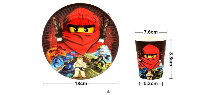 Ninjago Ninja themed Party Supplies Plastic Table Cloth Flags Paper Cups and Paper Plates