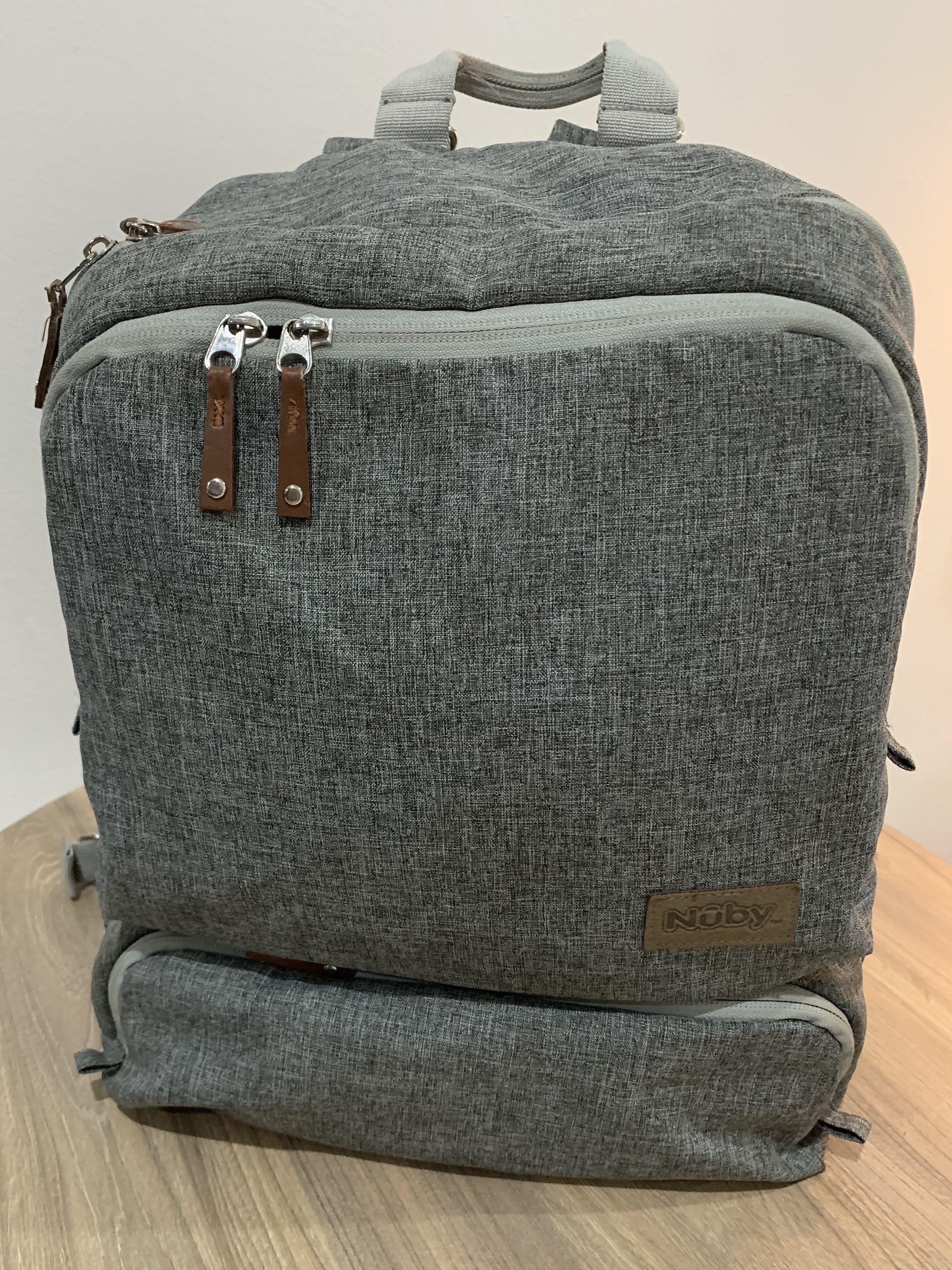 Nuby grey backpack changing bag best sale