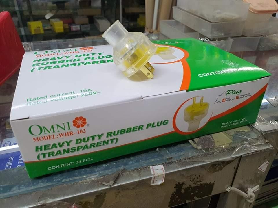 Omni heavy duty rubber Plug transparent, TV & Home Appliances