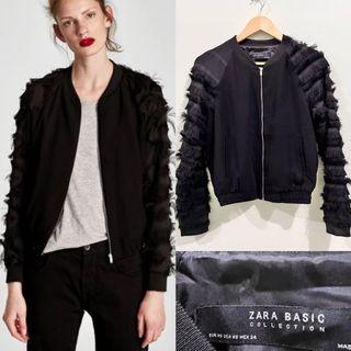 ✅ Original Zara Fringe Sleeves Bomber Jacket