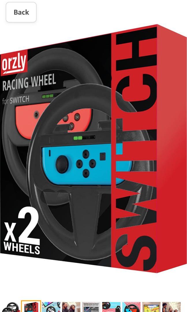 Orzly Steering Wheels for Nintendo Switch & OLED Console JoyCons
