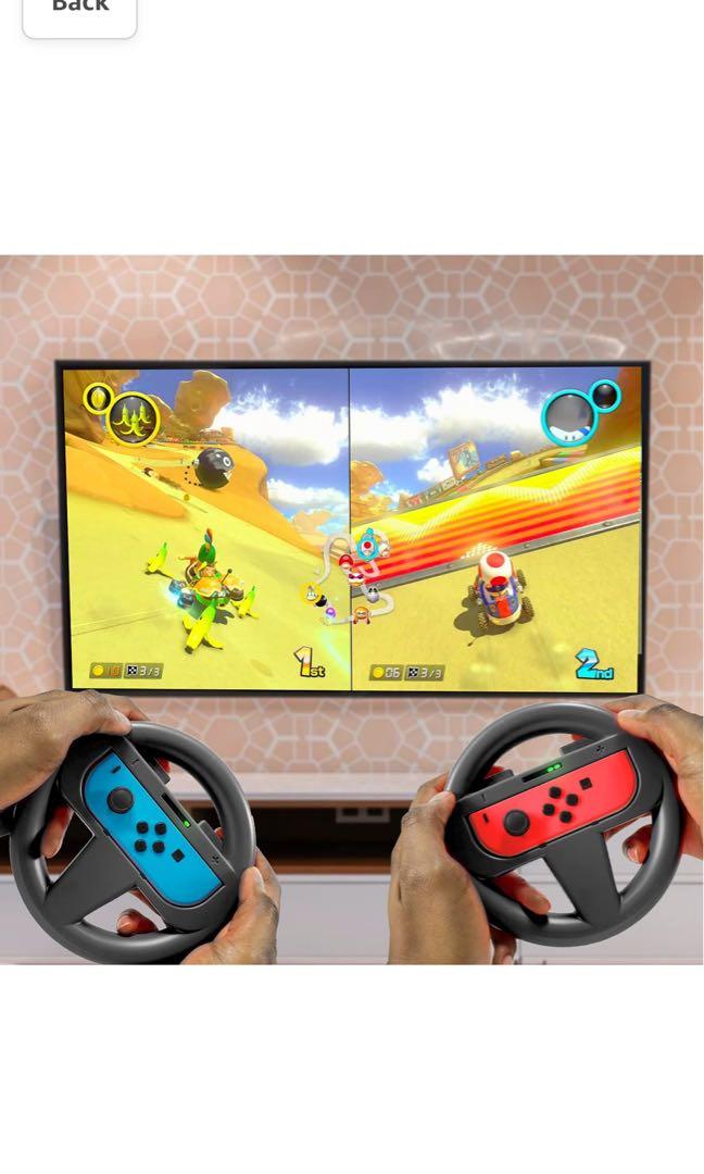 Orzly Steering Wheels for Nintendo Switch & OLED Console JoyCons