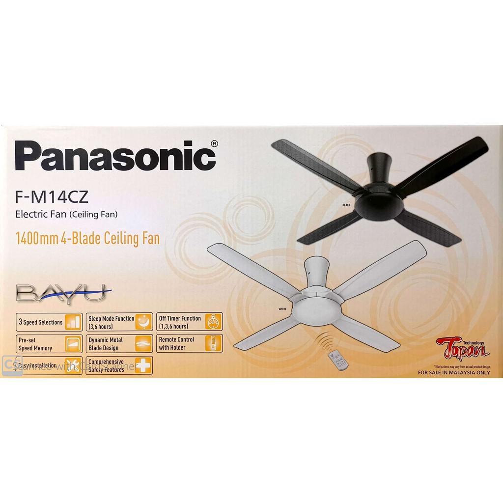 Panasonic 4 Blade Ceiling Fan (Remote Control) Black, Furniture & Home