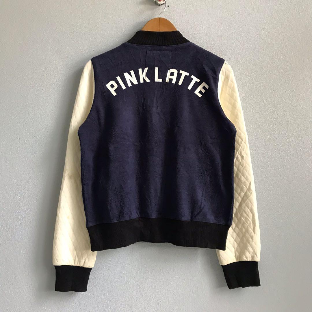 Pink Latte Varsity Bomber Jacket