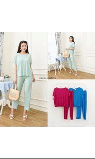 Plisket set short - jumbo size