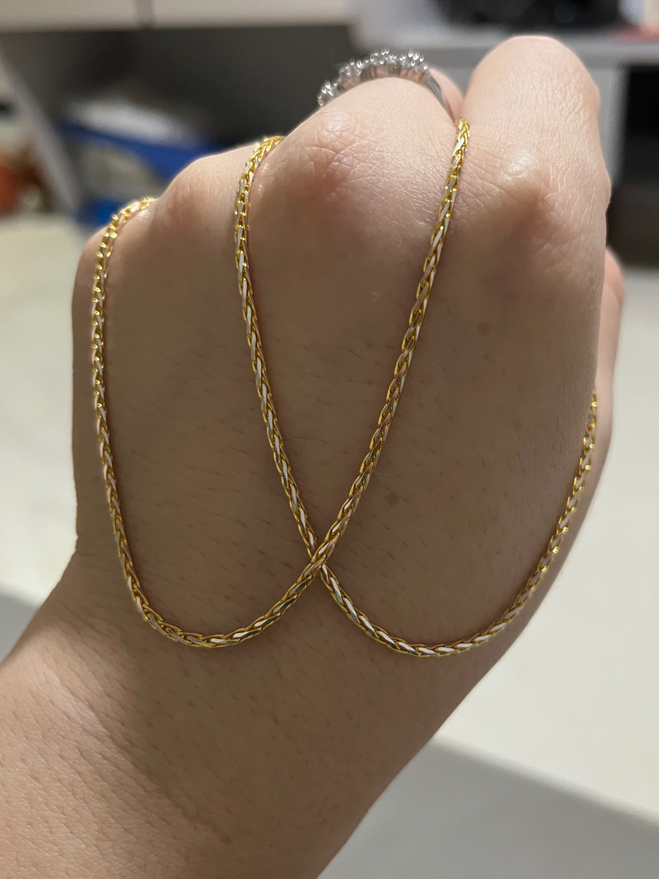 Gold and silver hot sale two tone chain