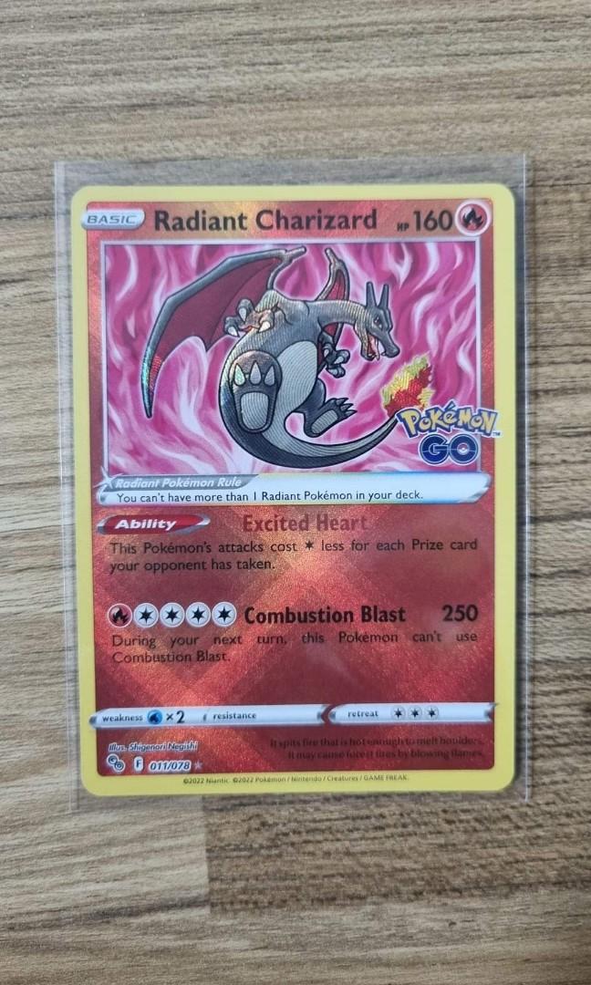  Radiant Charizard - 011/078 - Pokemon Go - Shiny Pokemon Card :  Toys & Games