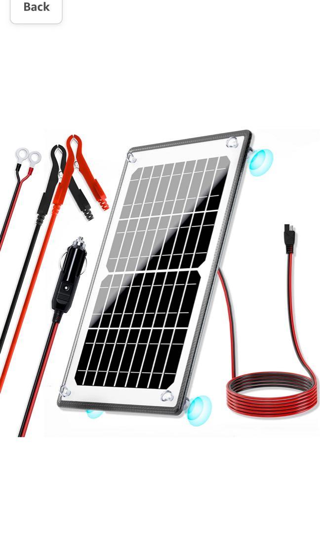 POWOXI Solar Panel, 12V 10W Magnetic Solar Battery Charger Maintainer,  Built-in Intelligent Charge Controller, Waterproof Solar Trickle Charger  Alligator Clip for Car RV Motorcycle Marine, etc., Mobile Phones & Gadgets,  Mobile &
