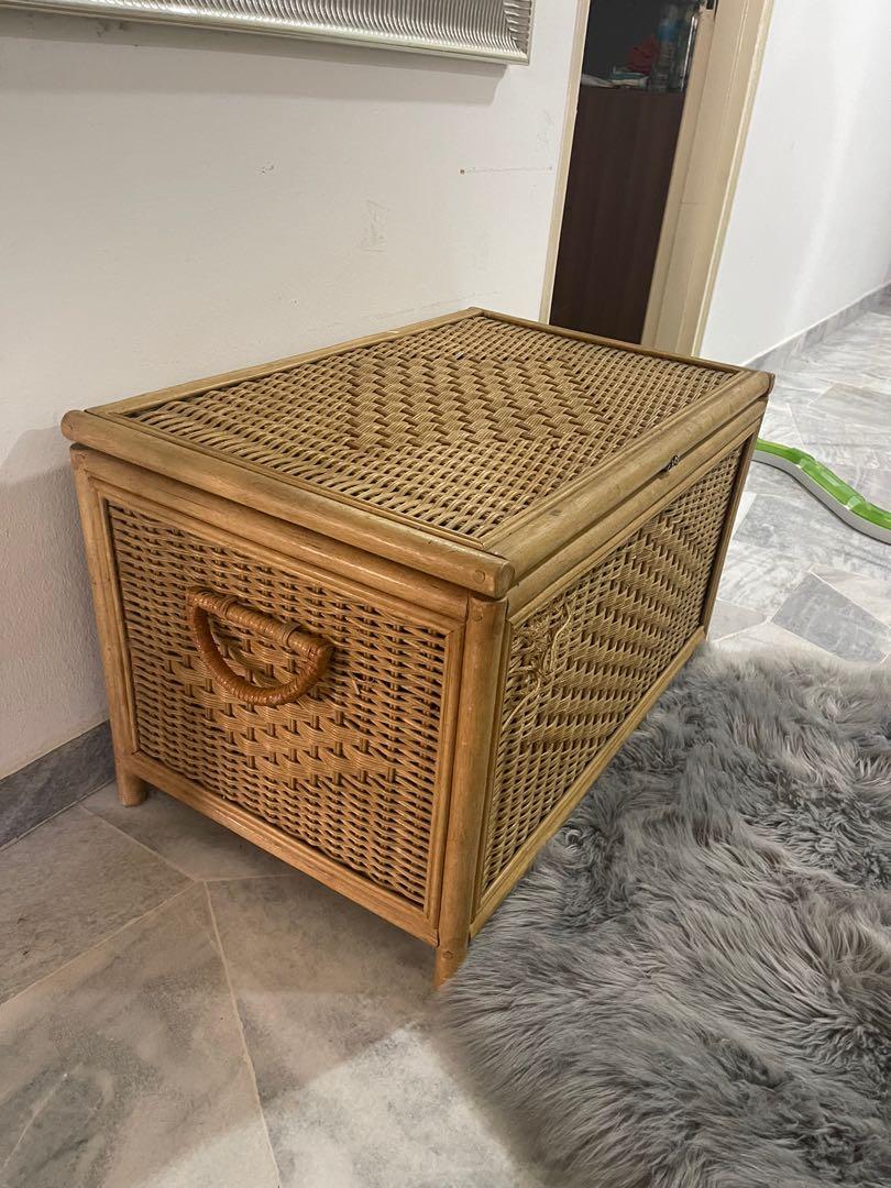 Rattan toy box deals