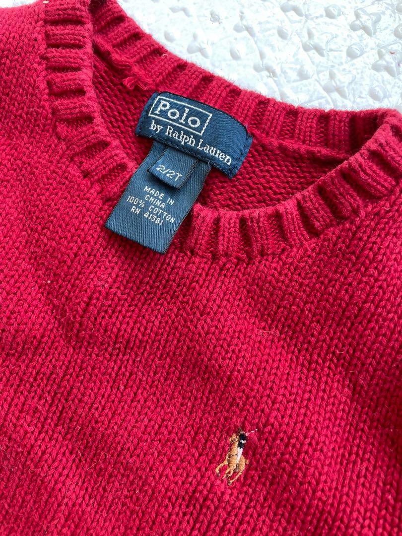 Red sales sweater 2t