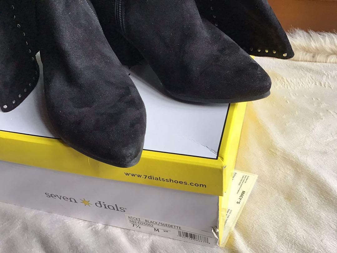 Seven Dials Stud Suede Boots Women s Fashion Footwear Boots on