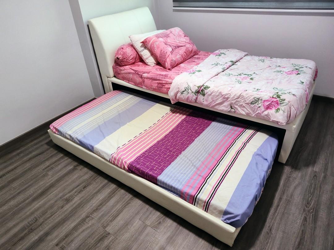 Single Pullout Bed For Sale!, Furniture & Home Living, Furniture, Bed
