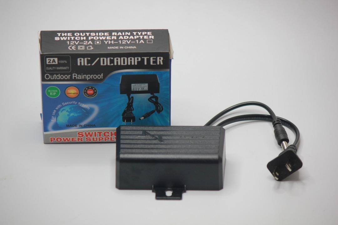 SWITCHING POWER SUPPLY ADAPTER, K-122000 12V 2A, OUTDOOR RAINPROOF ...