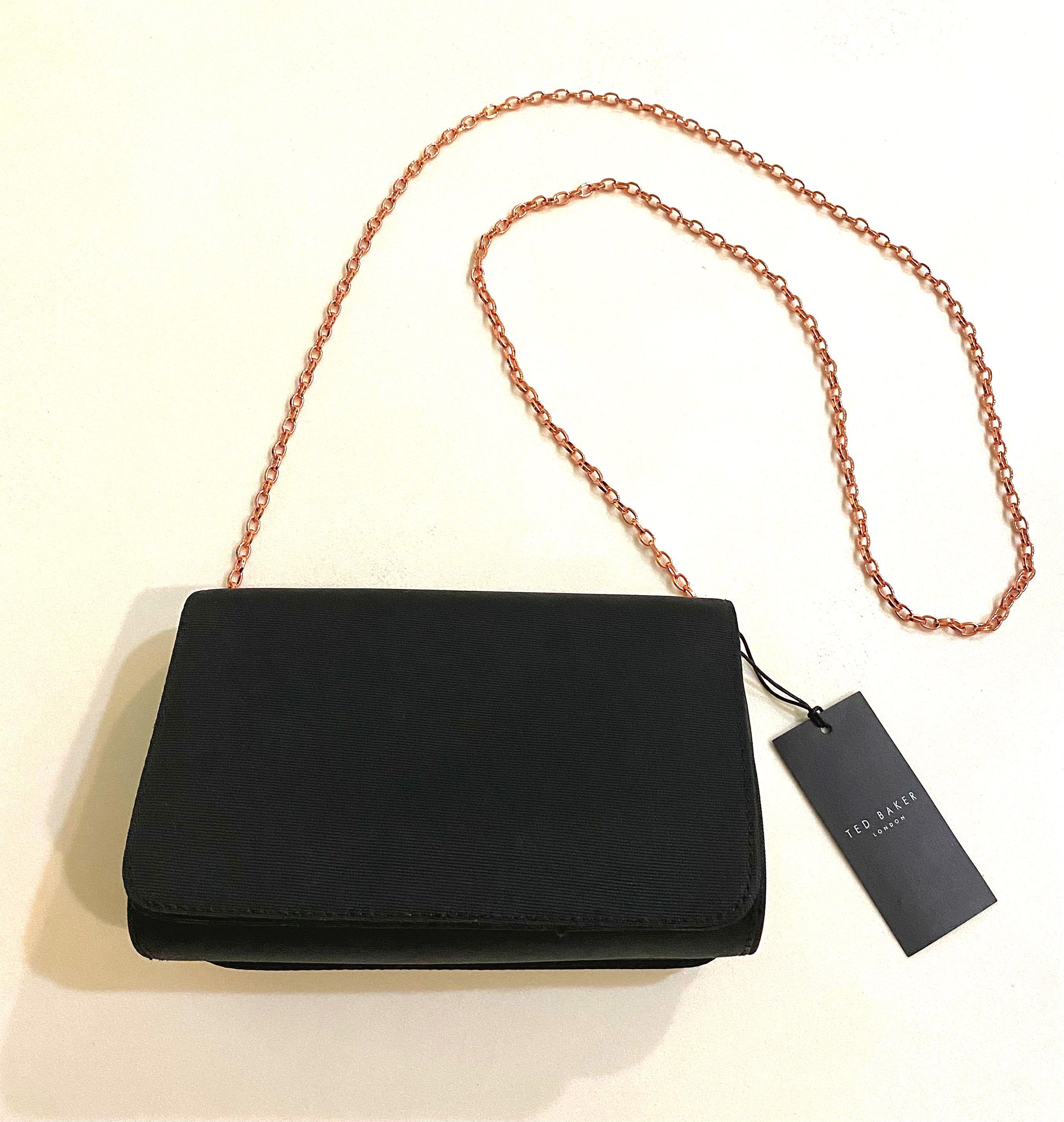 Ted baker black hot sale rose gold bag