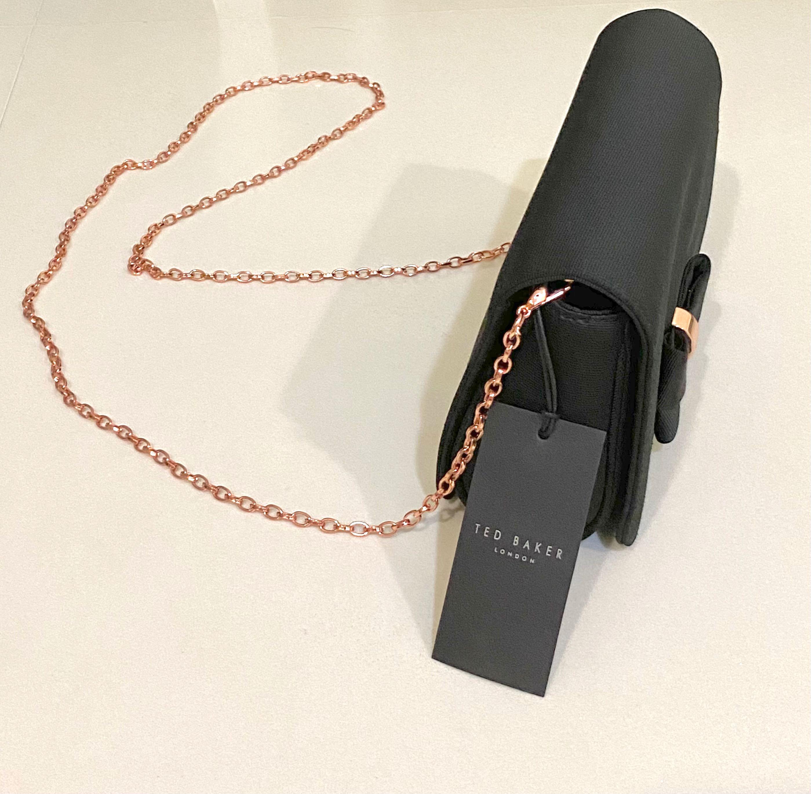 Ted baker black and rose gold bag new arrivals