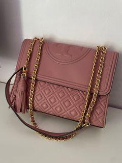 BN Authentic Tory Burch Fleming Convertible Shoulder Bag Pink Magnolia,  Luxury, Bags & Wallets on Carousell