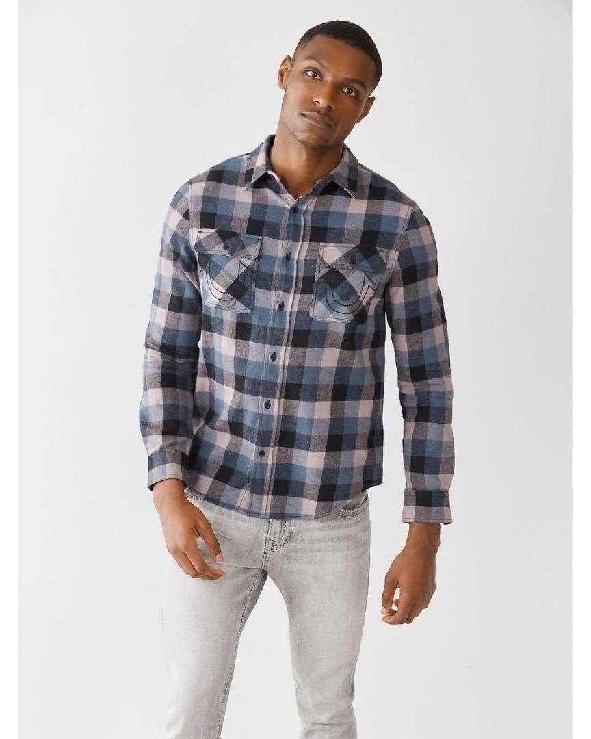 True religion plaid shirt hotsell
