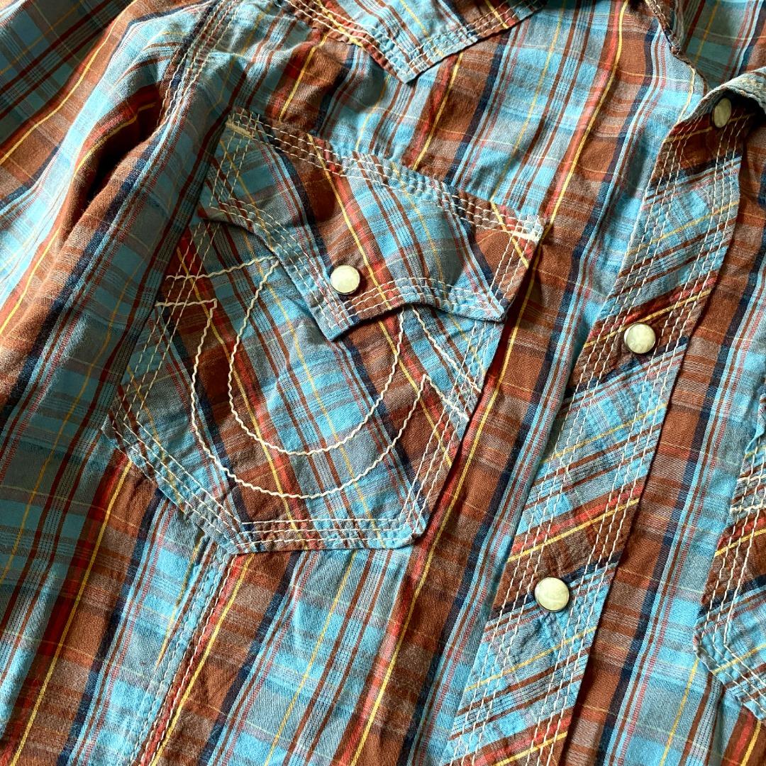 True religion plaid western shirt hotsell
