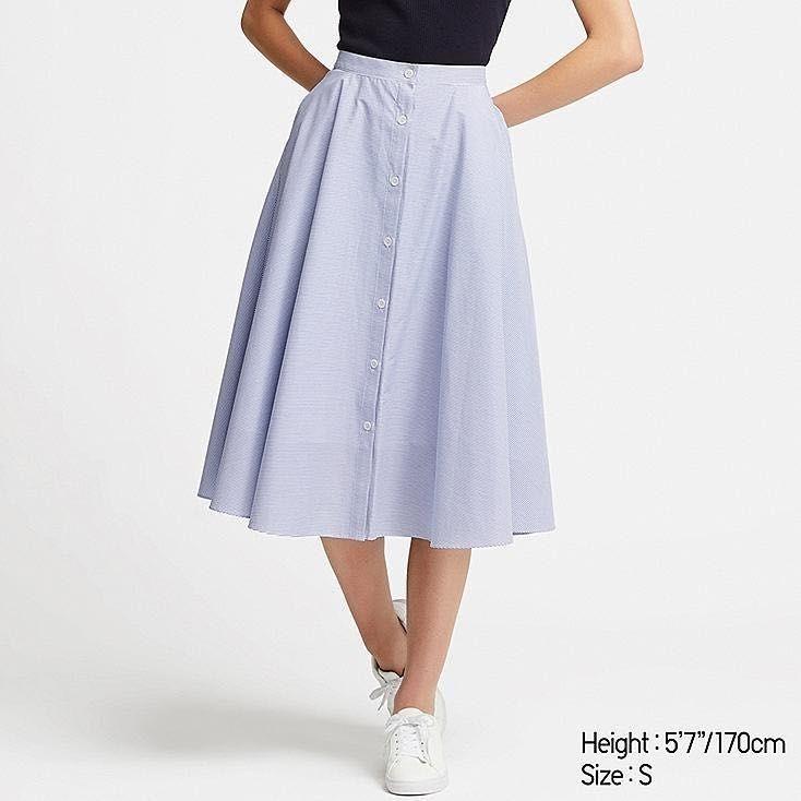 UNIQLO Front Button Circular Skirt Women s Fashion Bottoms
