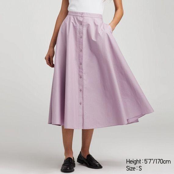 UNIQLO Front Button Circular Skirt
