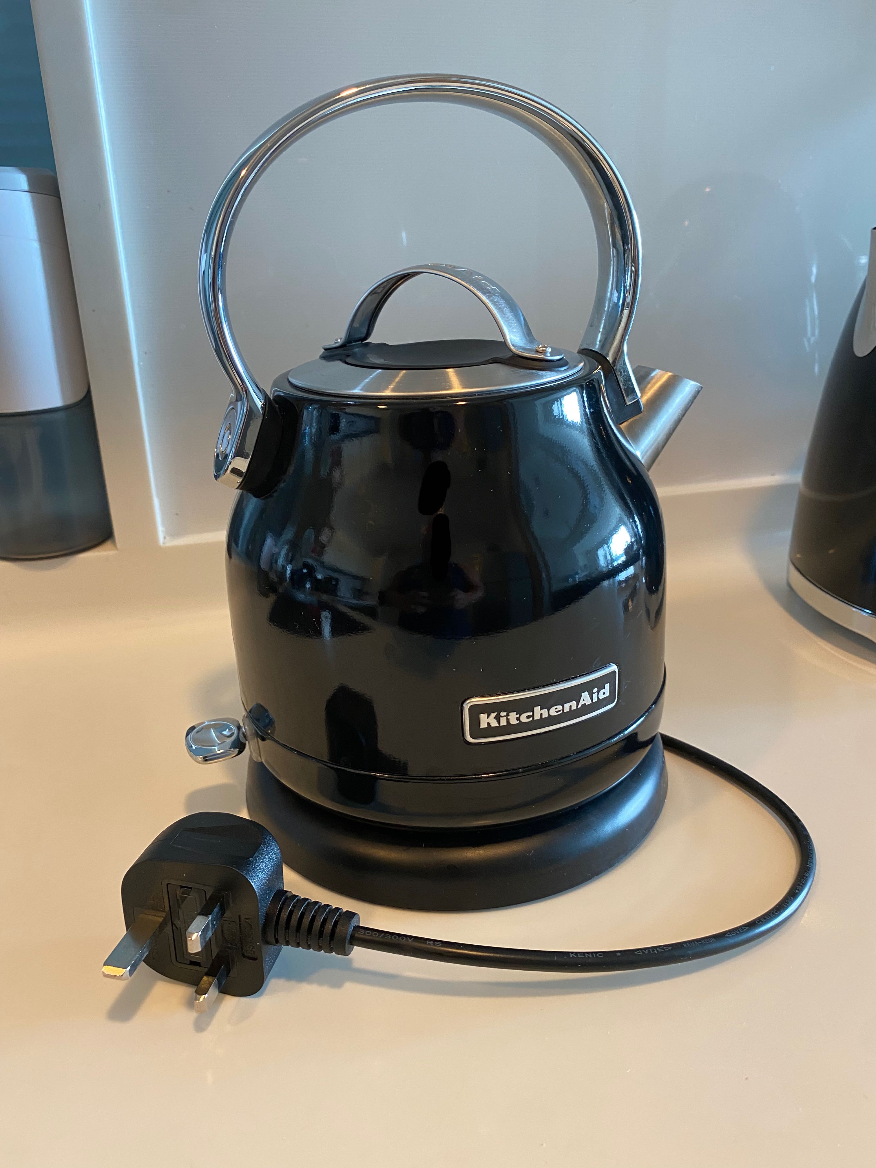 Used KITCHENAID Kettle 1.25L in Onyx Black, Furniture & Home Living