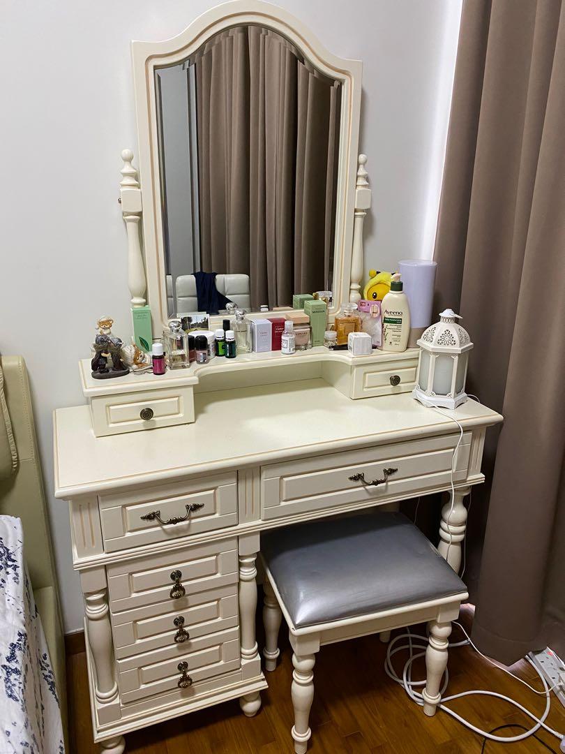 Vanity table with stool, Furniture & Home Living, Furniture, Other Home