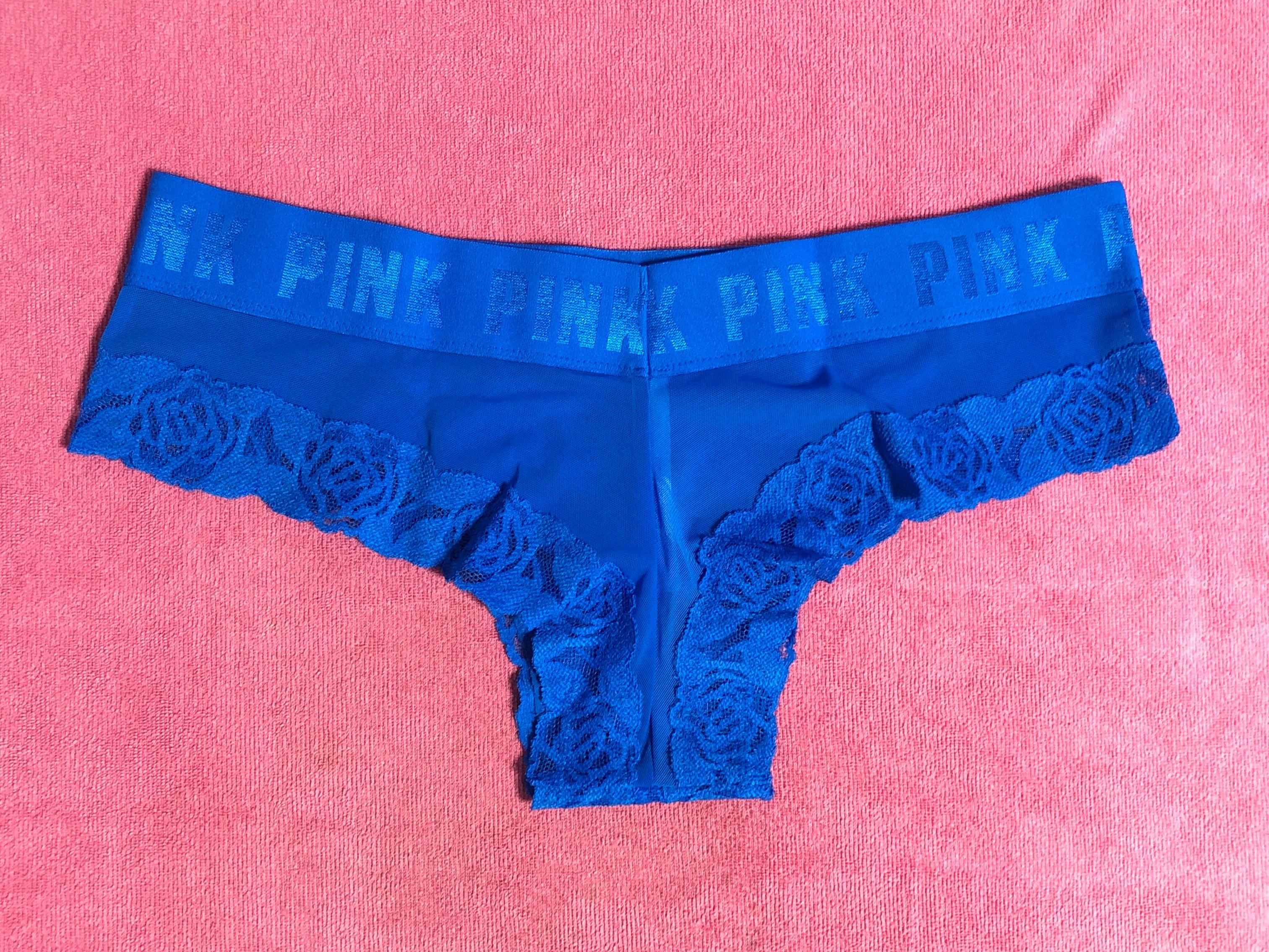 Victoria's Secret Pink Logo Lace Cheekster Small Panties, Women's Fashion,  New Undergarments & Loungewear on Carousell