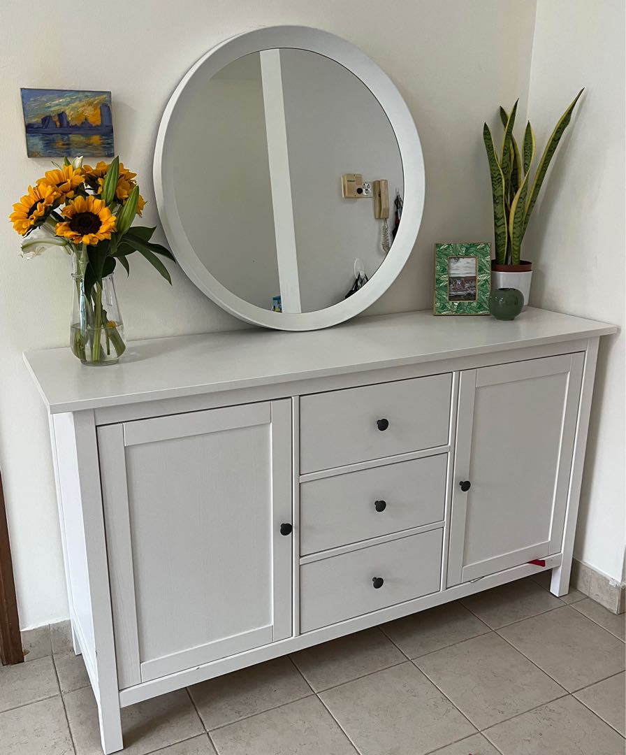 White IKEA Hemnes Sideboard Furniture Home Living Furniture