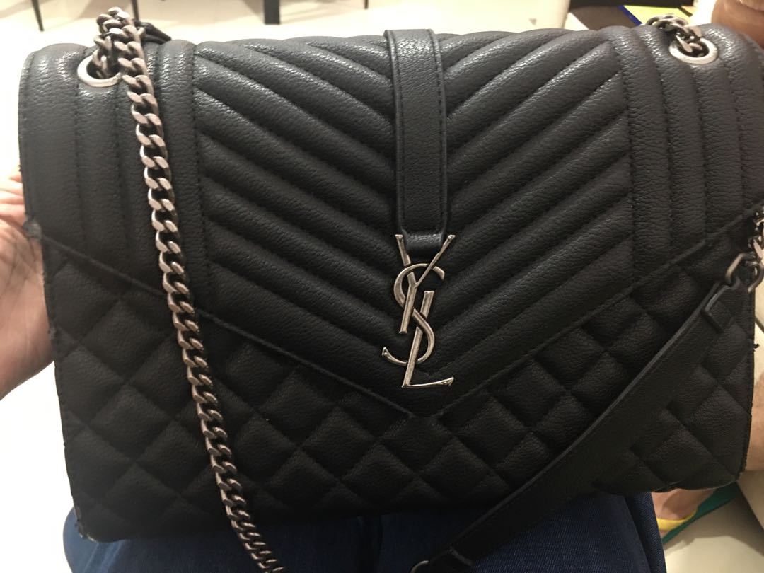 YSL with silver hardware, Luxury, Bags & Wallets on Carousell
