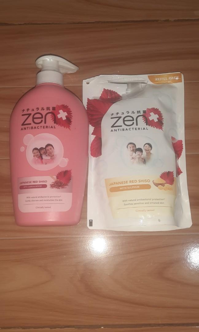Zen body wash antibacterial japanese red shiso mix varian 2in1 with