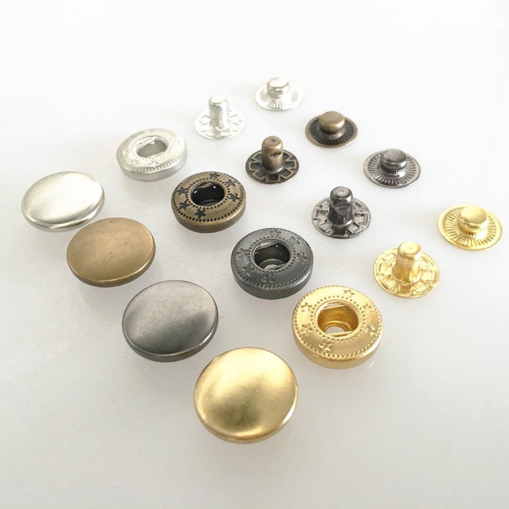 Leather Snaps Fasteners Kit, 12-15mm Metal Button Clasp Press Studs with 4  Tools