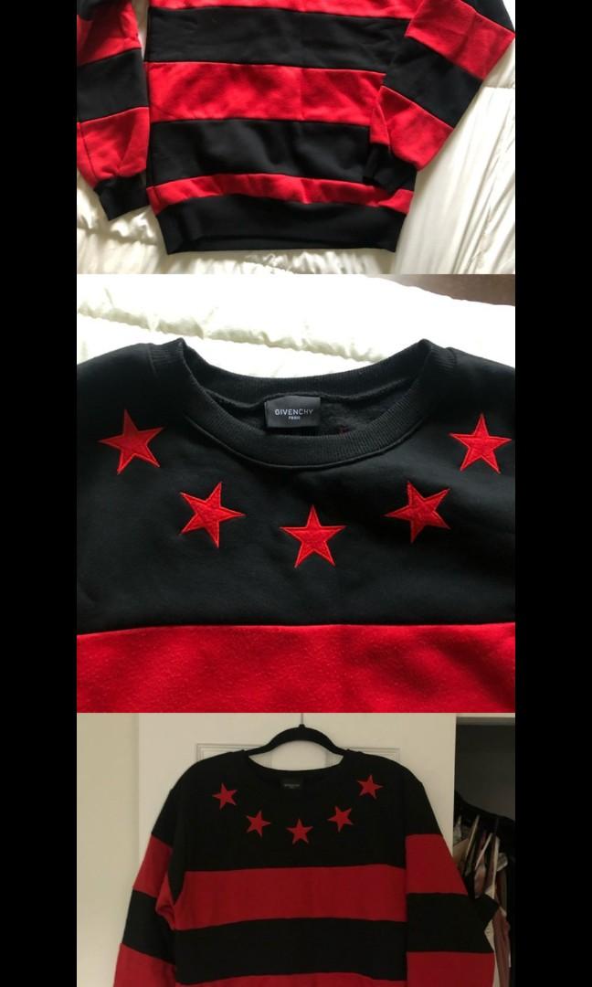 Givenchy red and store black star sweater