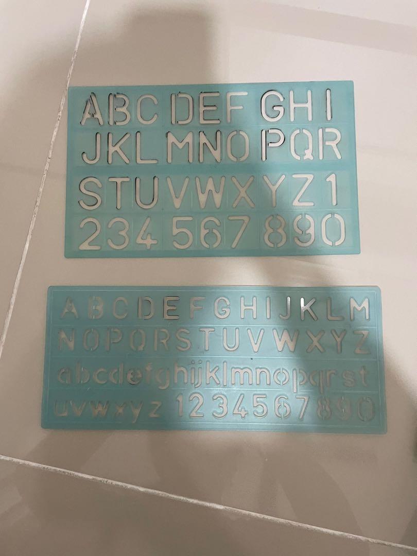 Alphabet Stencil, Hobbies & Toys, Stationery & Craft, Stationery & School Supplies on Carousell
