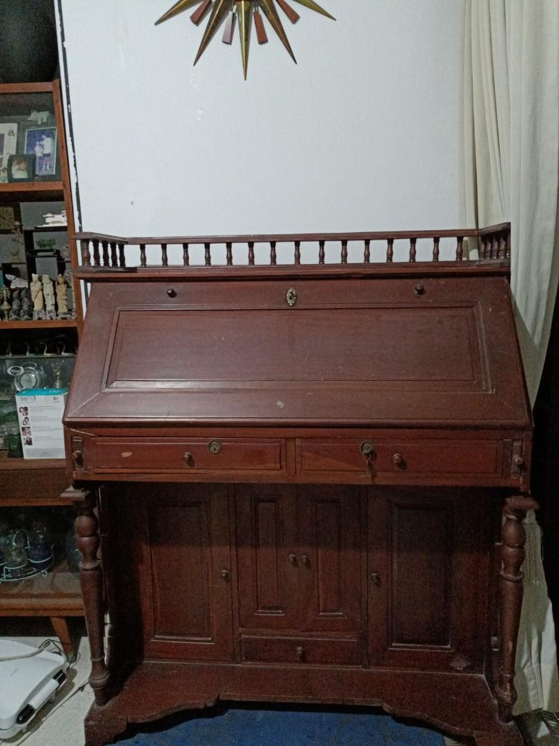 SALE Antique flip down desk table, Hobbies & Toys, Memorabilia