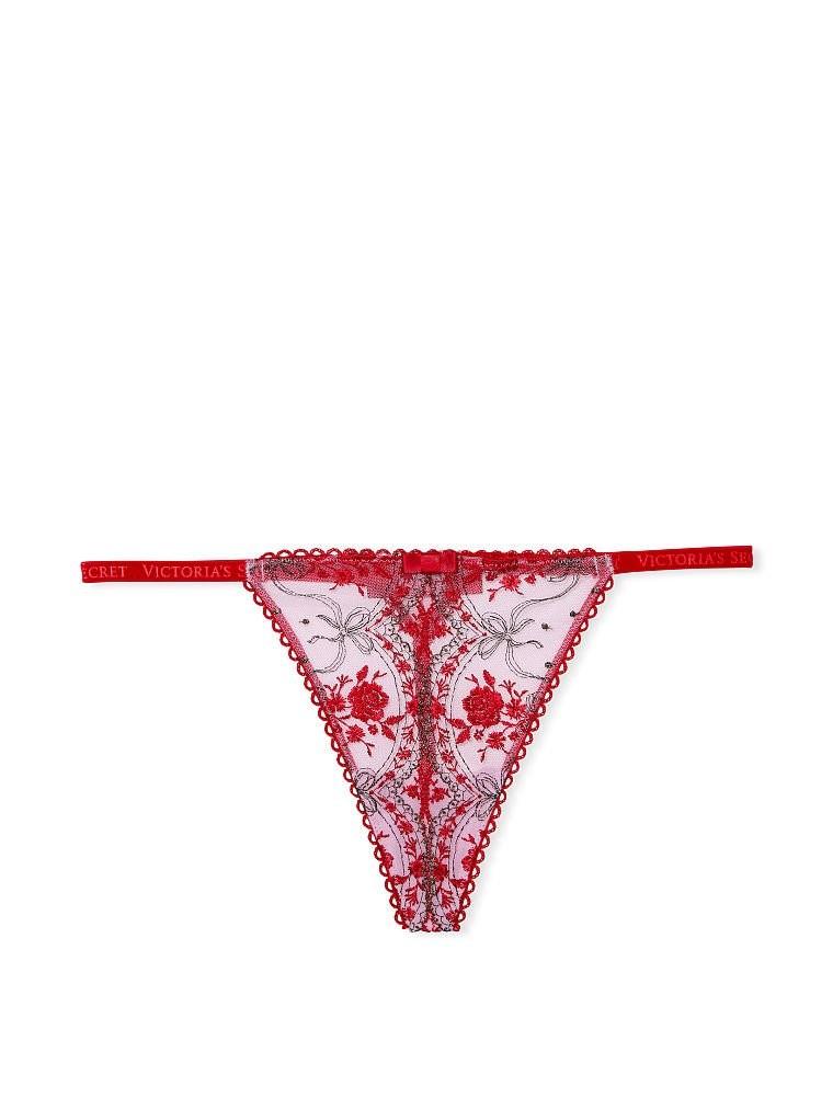  Victoria's Secret Very Sexy Rose and Bows V-String