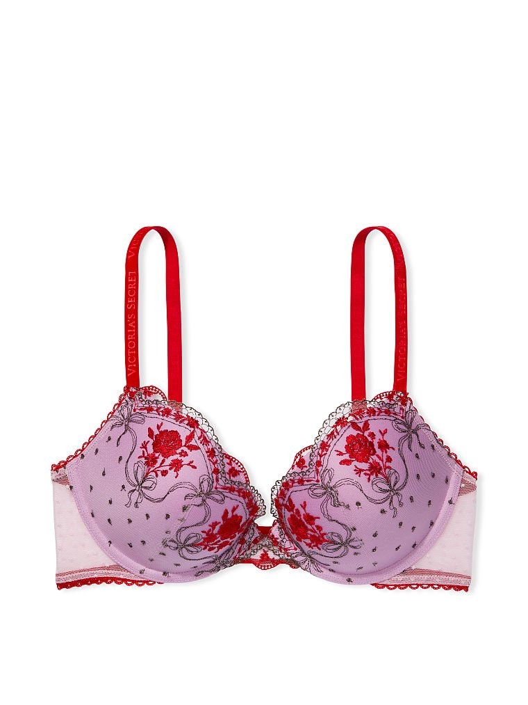victoria’s Secret pink pushup bra size 38B & Xl Panty Set Shine Straps VS  Blue