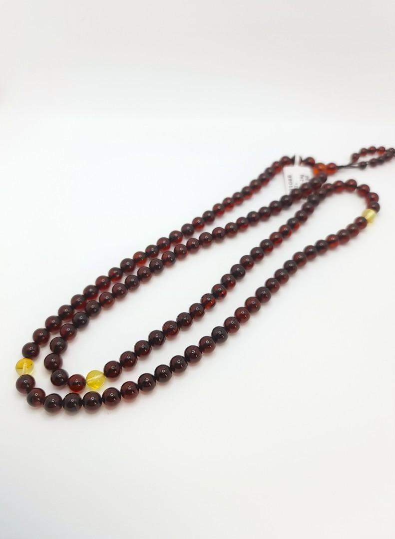 Red sale amber beads