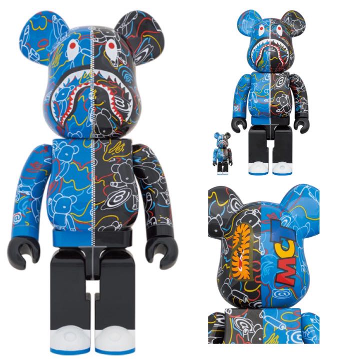 BAPE(R) BE@RBRICK LINE CAMO SHARK - フィギュア