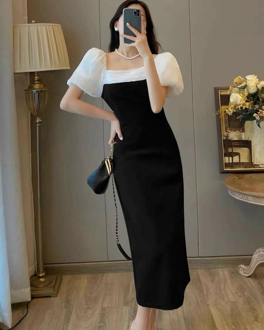 Black and new arrivals white filipiniana dress