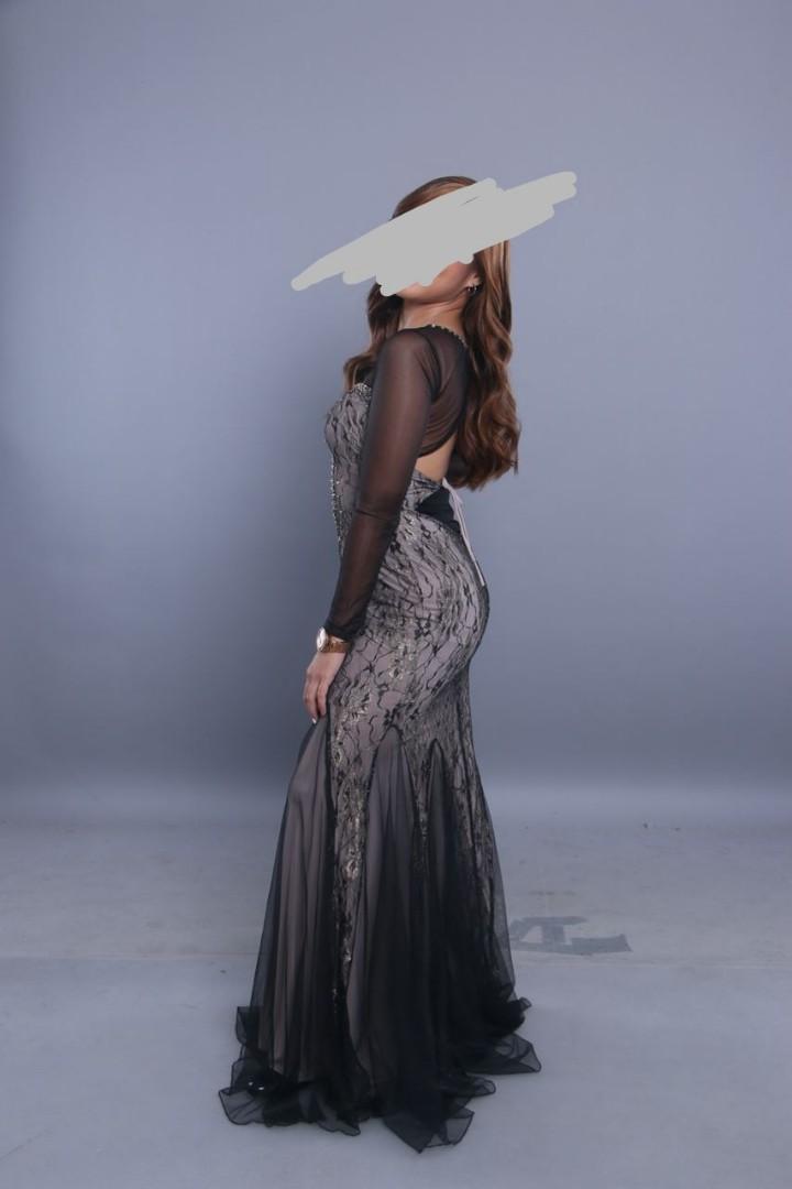 Black long gown (Category: Evening dresses & gowns) located in Angeles City. Submitted by aimscloset (Listing ID 1178077900, Image 3). Description: Used once for the photoshoot only super pretty in actual.