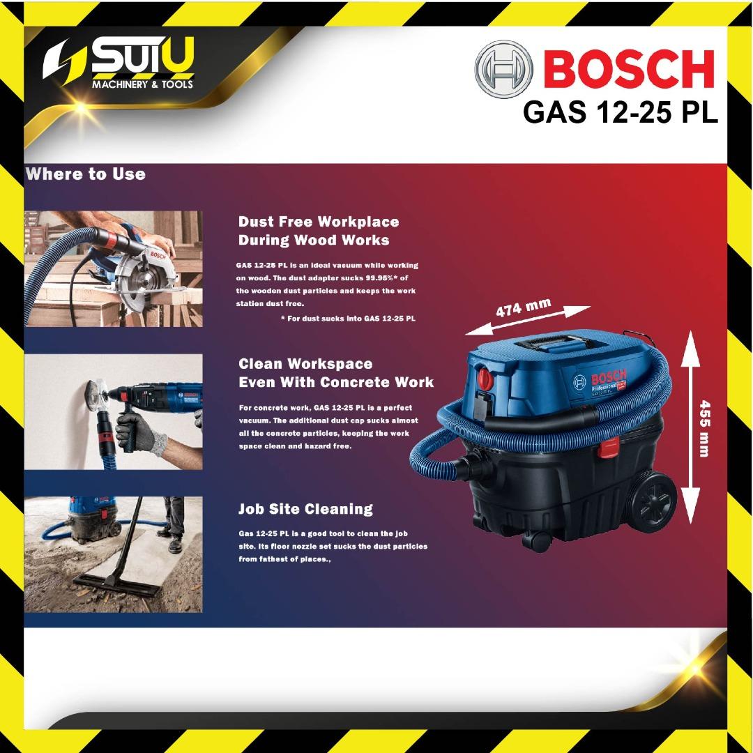 BOSCH GAS12-25PL / GAS 12-25 PL Professional Wet & Dry Vacuum Cleaner ...
