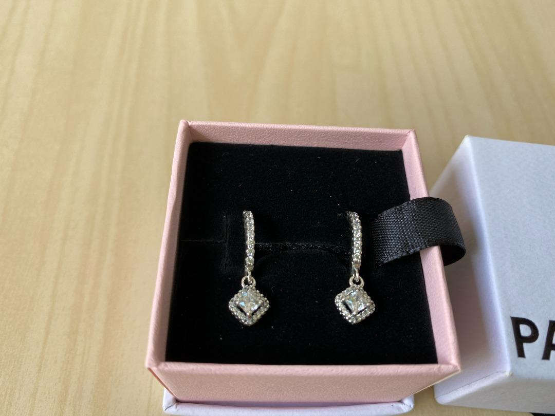 Square sparkle hoop hotsell earrings