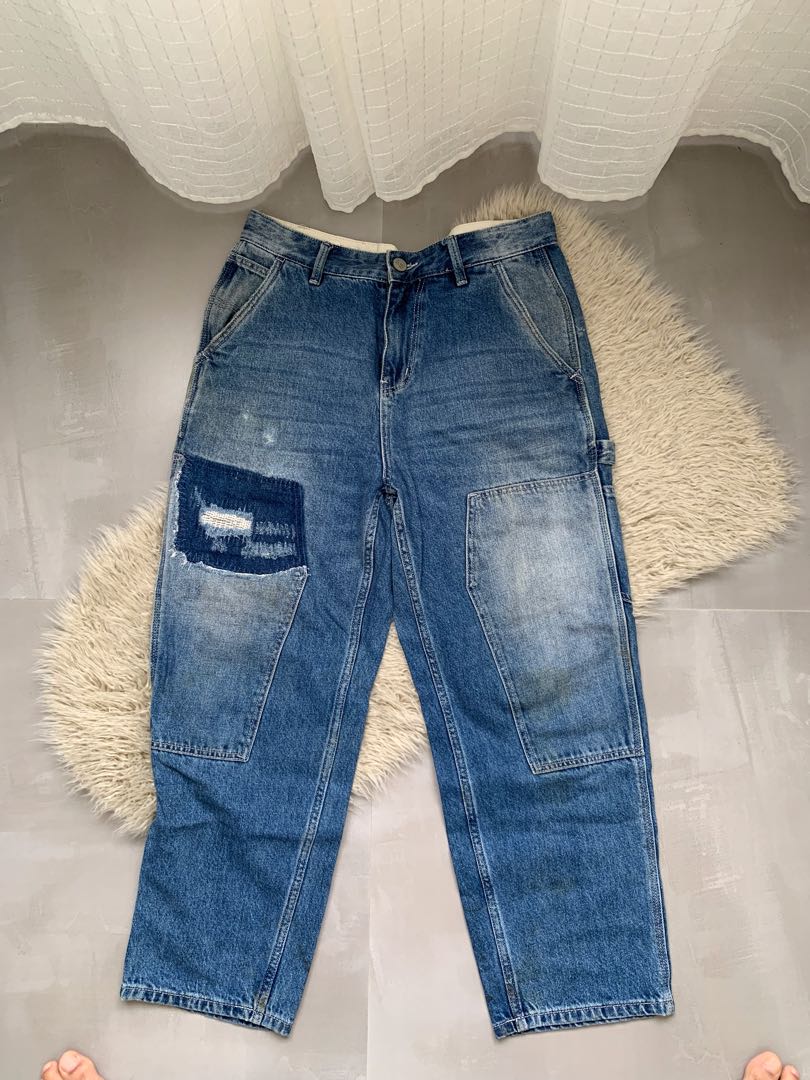 Cabbeen carpenters pants, Men's Fashion, Bottoms, Jeans on Carousell