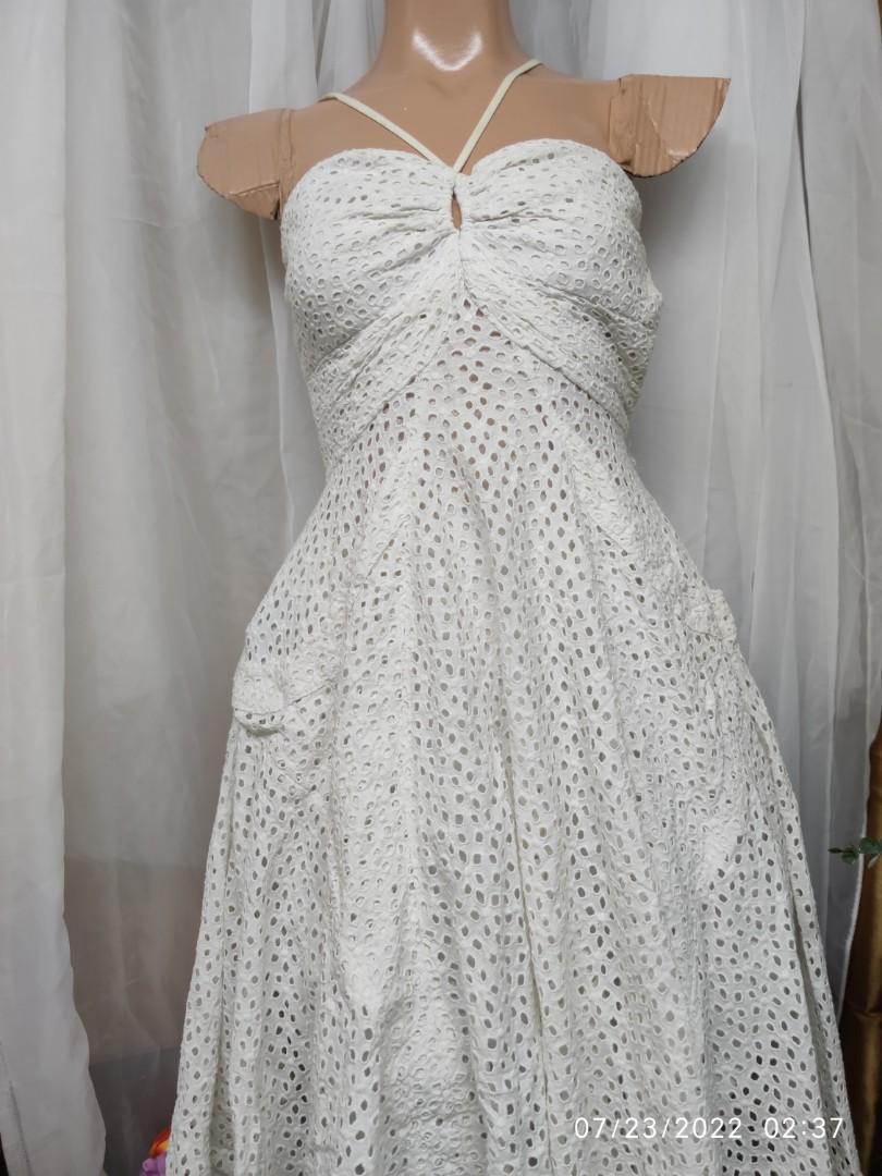 Calvin Klein Eyelet halter dress, Women's Fashion, Dresses & Sets, Dresses  on Carousell