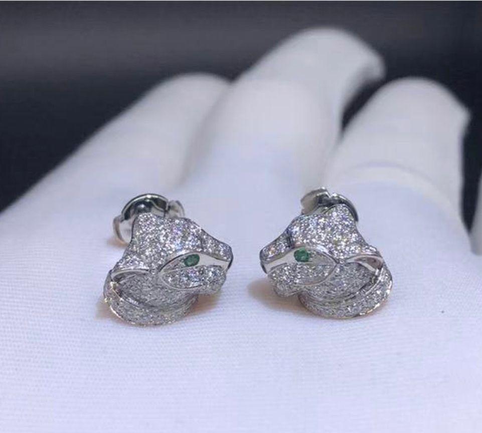 Cartier Panthere diamond earrings Women s Fashion Jewelry